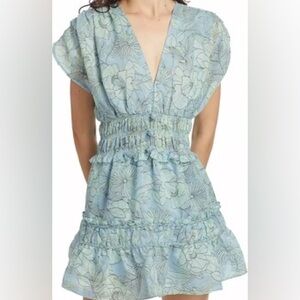 Ruth Dress by Alexis in Blue Bloom - beautiful floral minidress